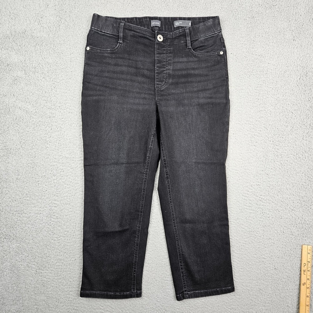 J.JILL DENIM Dark Wash High Rise Cropped Jean Size 6